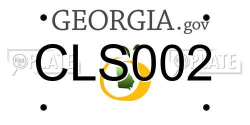 CLS002 Georgia License Plate