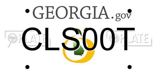 CLS00T Georgia License Plate