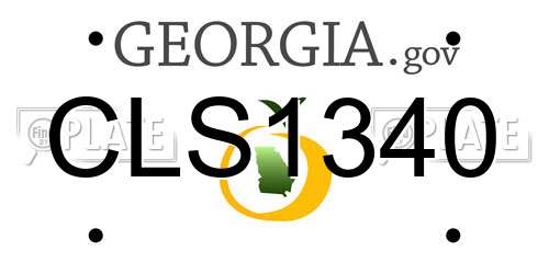 CLS1340 Georgia License Plate