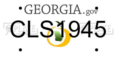 CLS1945 Georgia License Plate