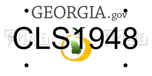 CLS1948 Georgia License Plate
