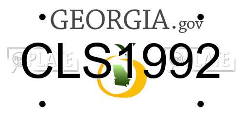 CLS1992 Georgia License Plate