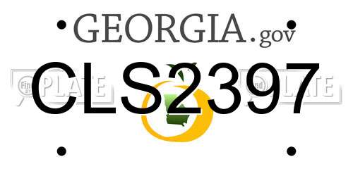 CLS2397 Georgia License Plate
