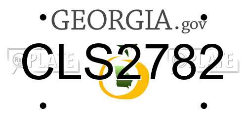 CLS2782 Georgia License Plate