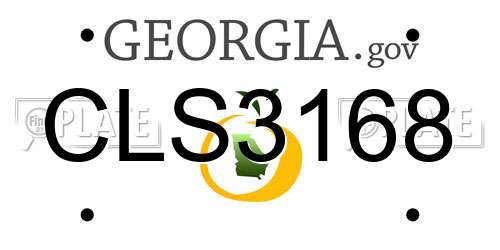 CLS3168 Georgia License Plate
