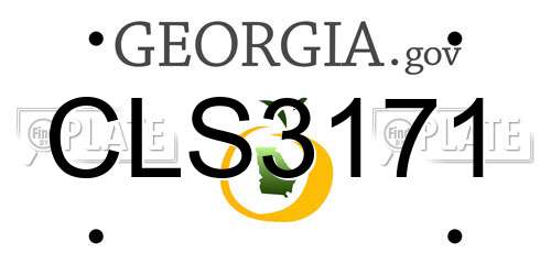 CLS3171 Georgia License Plate