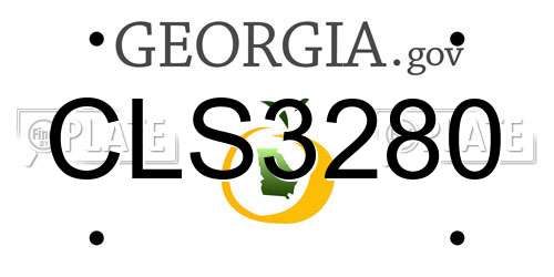 CLS3280 Georgia License Plate