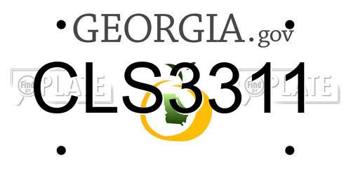 CLS3311 Georgia License Plate