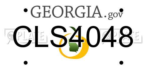 CLS4048 Georgia License Plate