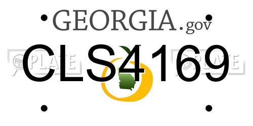 CLS4169 Georgia License Plate