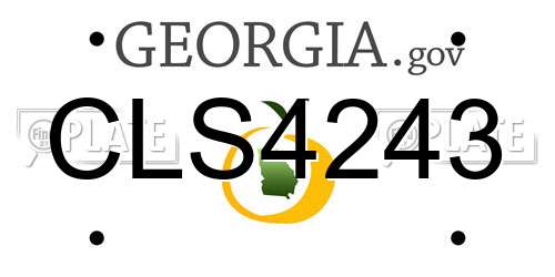 CLS4243 Georgia License Plate
