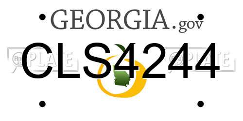 CLS4244 Georgia License Plate