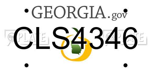 CLS4346 Georgia License Plate