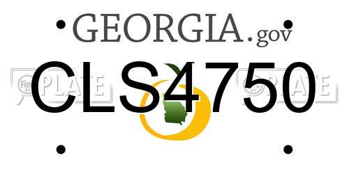 CLS4750 Georgia License Plate