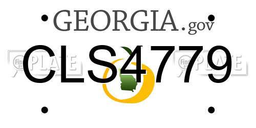 CLS4779 Georgia License Plate