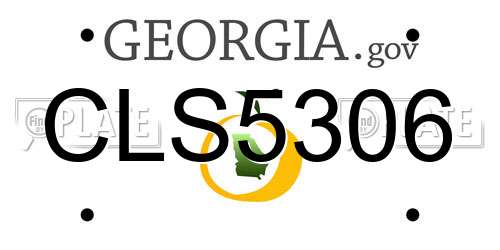 CLS5306 Georgia License Plate