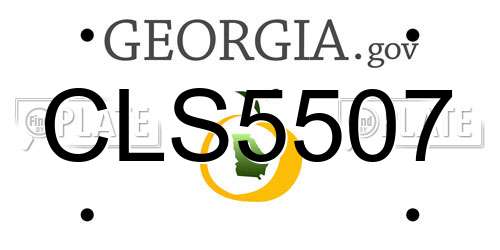 CLS5507 Georgia License Plate