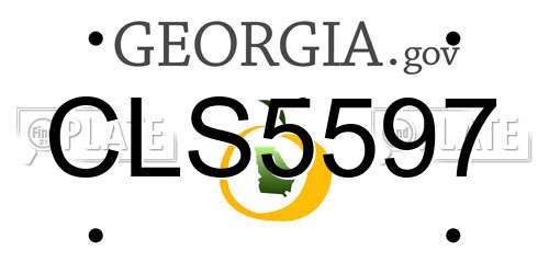 CLS5597 Georgia License Plate