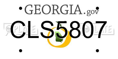 CLS5807 Georgia License Plate