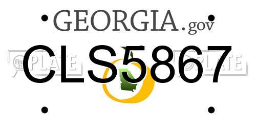 CLS5867 Georgia License Plate