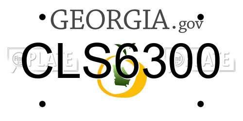 CLS6300 Georgia License Plate