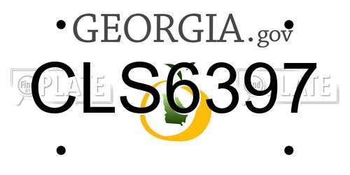 CLS6397 Georgia License Plate