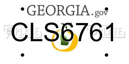 CLS6761 Georgia License Plate