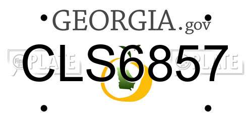 CLS6857 Georgia License Plate