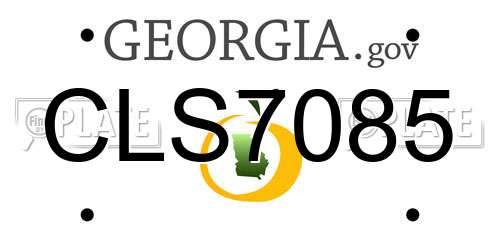 CLS7085 Georgia License Plate