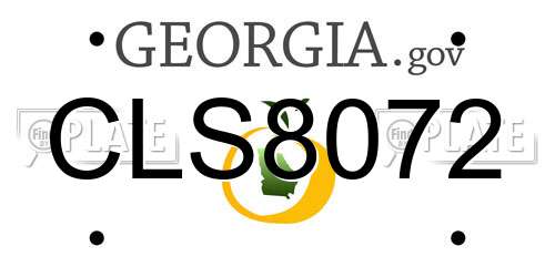 CLS8072 Georgia License Plate