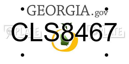 CLS8467 Georgia License Plate