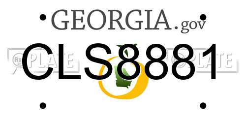 CLS8881 Georgia License Plate