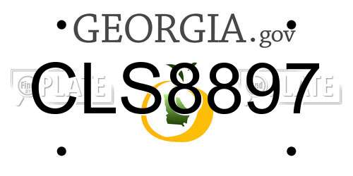 CLS8897 Georgia License Plate