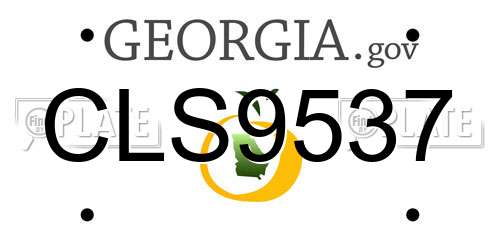 CLS9537 Georgia License Plate