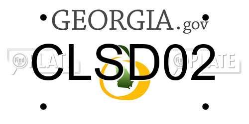 CLSD02 Georgia License Plate