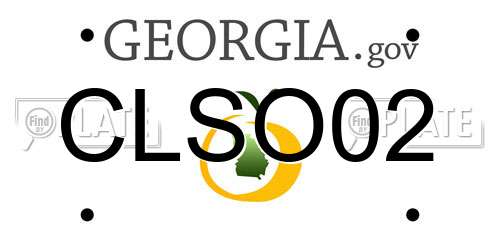 CLSO02 Georgia License Plate