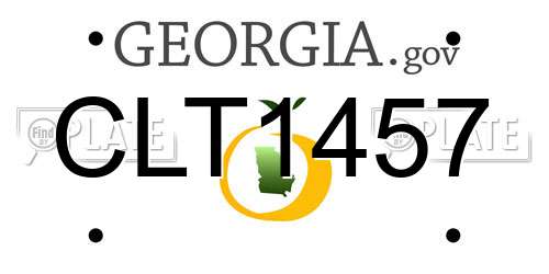 CLT1457 Georgia License Plate