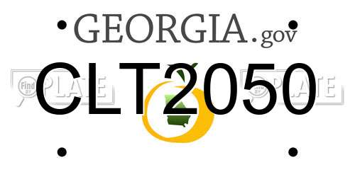 CLT2050 Georgia License Plate