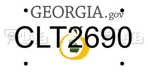 CLT2690 Georgia License Plate