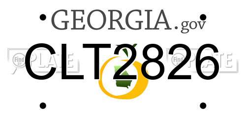 CLT2826 Georgia License Plate