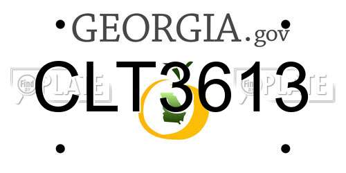 CLT3613 Georgia License Plate