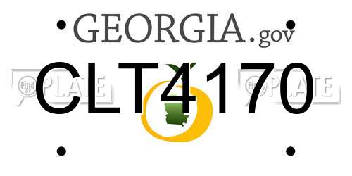 CLT4170 Georgia License Plate