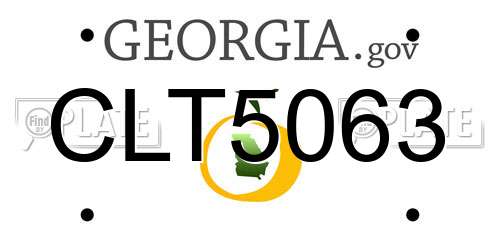 CLT5063 Georgia License Plate