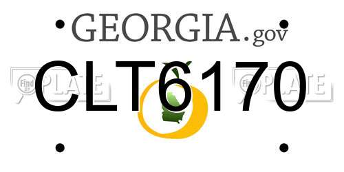 CLT6170 Georgia License Plate
