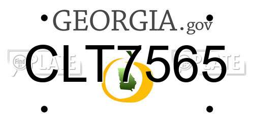 CLT7565 Georgia License Plate