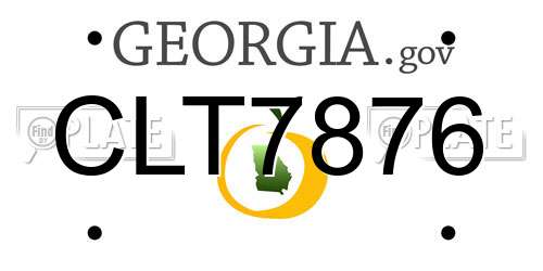 CLT7876 Georgia License Plate