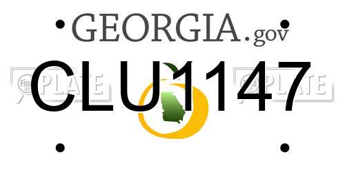 CLU1147 Georgia License Plate