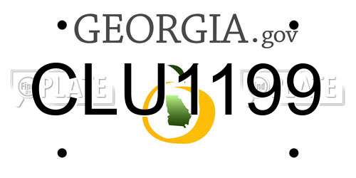 CLU1199 Georgia License Plate