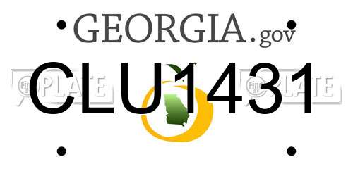 CLU1431 Georgia License Plate