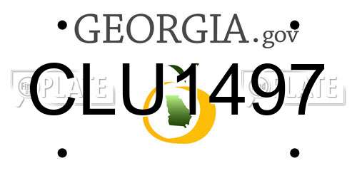 CLU1497 Georgia License Plate